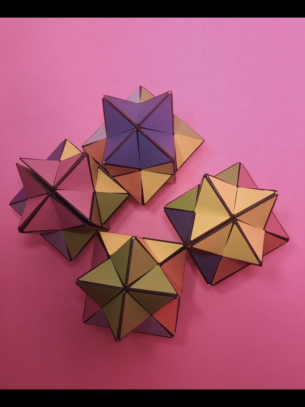 Colorful Geometric Star Puzzle Set - Multicolor